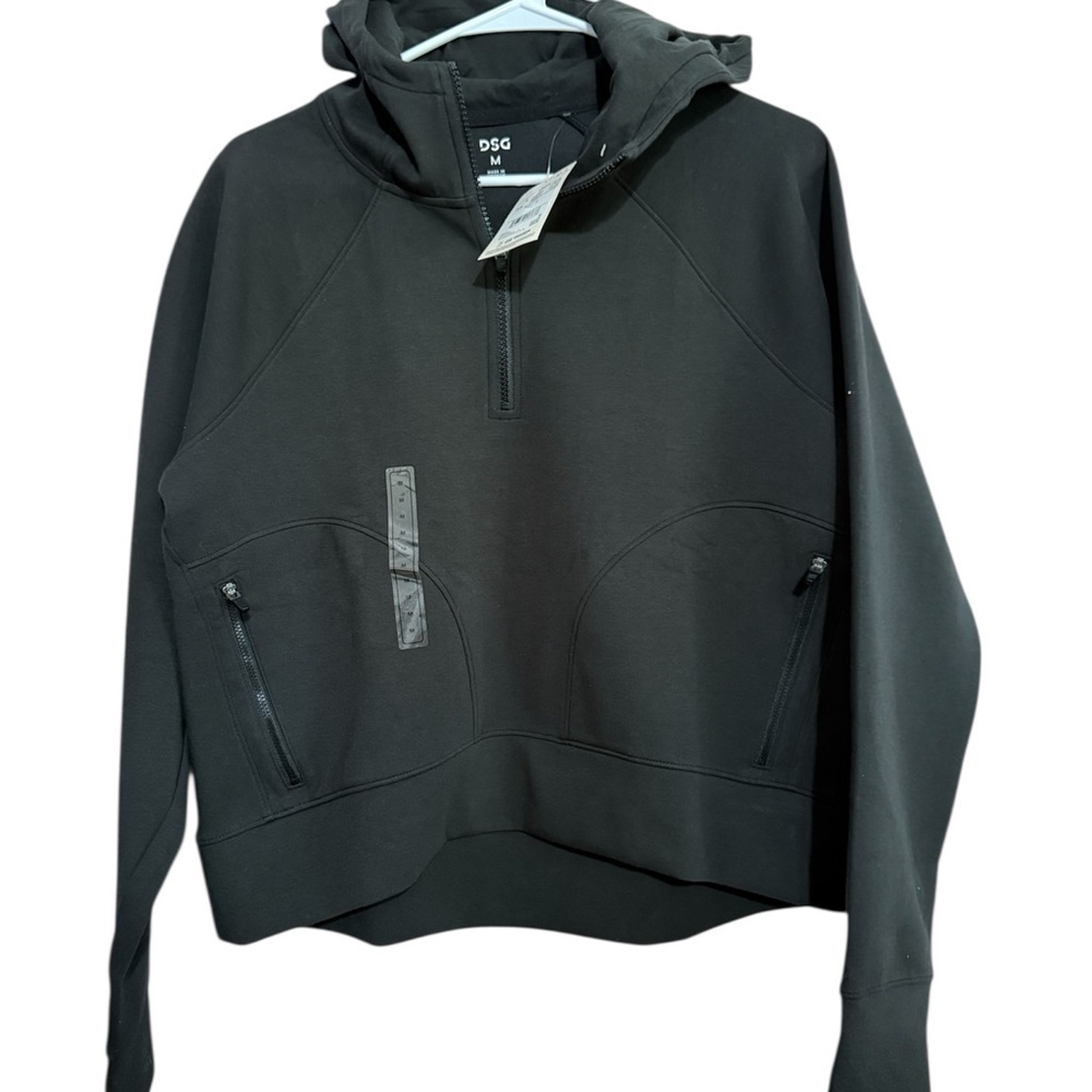 DSG Women’s Black Hoodie Thumb Holes Quarter Zip Various Sizes